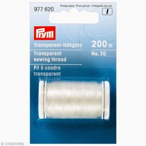 Prym Fil à coudre invisible - 200 mètres Fil invisible multi-usages : - Quantité : 200 mètres - Couleur : Blanc transparent - Fil fin et