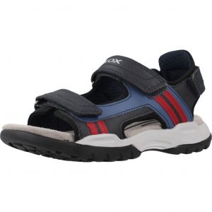 Geox J Borealis Boy A Sandale, Bleu Marine/Rouge, 29 EU