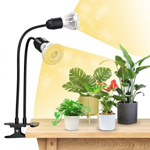 Lampe Horticole LED - SANSI - 20W - Spectre Complet - 2 Ampoules E27 - 4000K