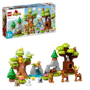 Lego 10979 DUPLO Animaux Sauvages d’Europe, Jouet d'Éveil dès 2 Ans, Figurines de Daims, Ours, Renard et Écureuils