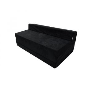 Image de Natalia Spzoo Matelas pliant sofa pour adultes et enfants, choix des couleurs 200 cm de long sélection des couleurs Noir