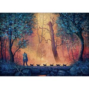 Heye Puzzle Classique, Woodland March, Teal/Turquoise Vert