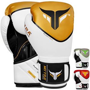 Mytra Fusion Gants de Boxe - Gants d'entraînement MMA Parfaits pour Le Punch, Le Kickboxing, Le Fitness, Le Sparring, Le Muay Thai, l'entraînement et Le Combat