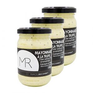 Marcel Recorbet Lot 3x Mayonnaise à la truffe blanche d'été 2% - Pot 180g