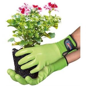 Spontex Garden Gants de jardin polyvalents pour travaux de jardin humides, poignets réglables 1 paire Taille M -