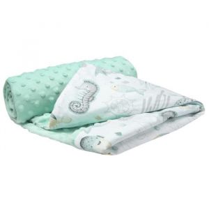 Medi Partners Couverture Bébés 100% Coton 75x100cm pour Enfant Minky Multifonctionnel Bilatéral Doux et Melleux pour Landaus