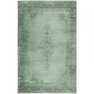 Tapis Vintage - Lavable - Antid&eacute;rapant - Vert - 120x160cm