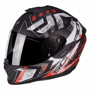 Image de Scorpion Casque intégral EXO-1400 AIR Picta noir mat/rouge fluo - S