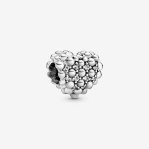 Pandora Charm 798681C01 - coeur scintillant