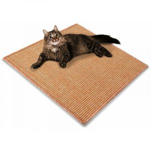 Tapis à griffer pour Chat Sisal 60 x 80 cm terre - Karat - Rectangulaire - Intérieur