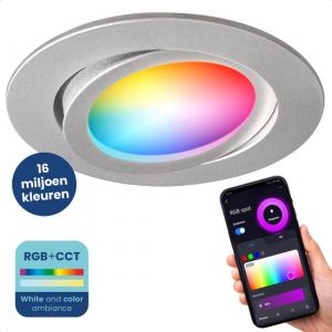 Gologi Smart Recessed Spotlights - Smart LED Downlight Dimmable - Tiltable - RGB+CCT Light - Gu10 LED Lamp - White
