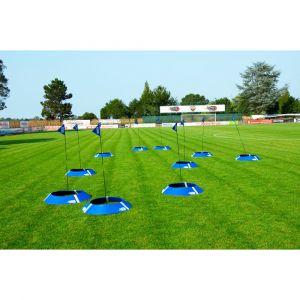 Kit de 10 cibles de FOOT GOLF avec jalon et drapeaux Powershot