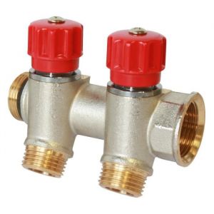 Somatherm Collecteur sanitaire - Avec Mini vannes à Clapet - Mâle Femelle 1"