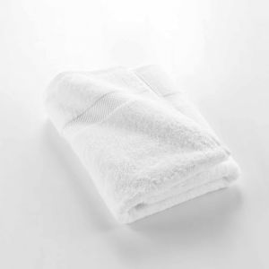 Douceur d'intérieur, Drap de Douche (70 x 130 cm) Elegance Blanc, 100 % Coton Uni