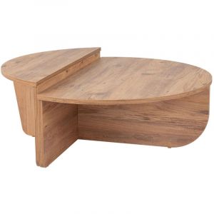 DRAWER Lot de 2 tables basses en bois - Bois foncé - Asya