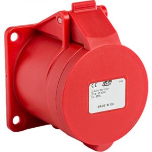 Ide Prise Femelle Droite Triphasé 32a 3p+t 380v - 4 Broches - étanche Ip44