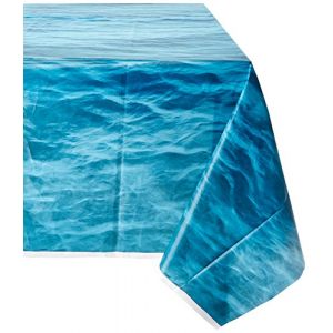 Image de Nappe bleue en plastique vagues de l'océan (137 x 274 cm)