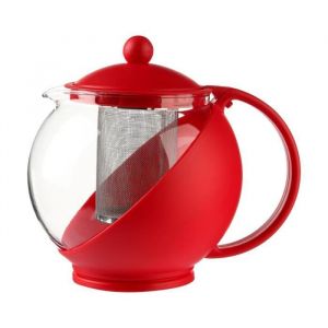 Secret de Gourmet Théière filtre essentielle 1,25L L, 19 x l, 15 x H, 16,5 cm Rouge
