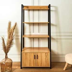 The home deco factory Buffet bibliothèque bois et métal Edison Autres Beige