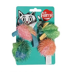 Aimé Lot de jouet souris et balle colorée - Pour chat