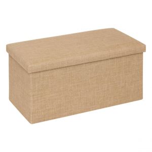 Image de Pouf de rangement Mix 'n' Modul en toile de jute beige