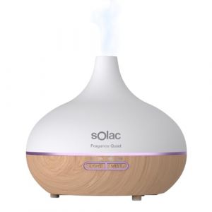 Solac Humidificateur & Diffuseur d’Arômes 10W | Réservoir 300 ml | LED 7 couleurs | Minuteur 10 h | 2 niveaux de vapeur | Ultra silencieux | Pour pièces jusqu’à 15 m²
