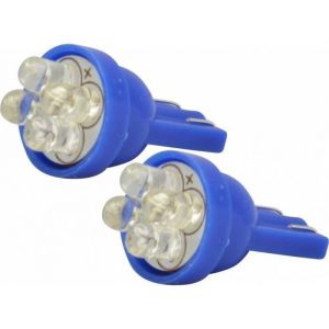 Paire d'ampoules T10 à 4 LED 24V Bleu