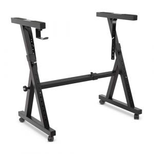 Pyle Support Clavier / Orgues Électronique Universel, Rack Robuste Noir de Style Z, Support Piano Portable avec Hauteur et Largeur Réglables, Roulettes Verrouillables (Noir)