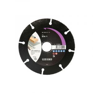 Sidamo Disque carbure 4 en 1 D. 125 x 22,23 mm - Bois, alu, cuivre, pl&acirc;tre, plastique