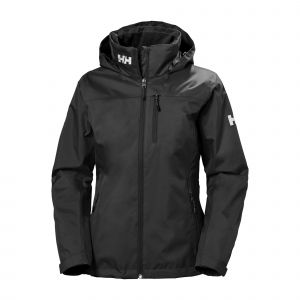 Image de Helly Hansen Femme W Crew Hooded Midlayer Jacket, Noir, XL EU