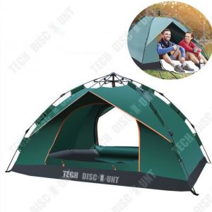 TD Tente de camping avec arceaux en fibre de verre entièrement automatiques Tente de plage avec protection solaire et ventilation