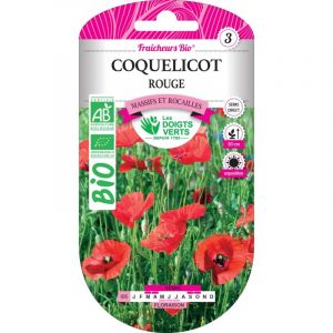 Les doigts verts Coquelicot Simple Rouge Bio