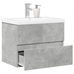 VidaXL Ensemble de meubles de salle de bain 2 pcs gris b&eacute;ton, armoire de salle de bain, meuble de salle de bain, meuble de vestiaire