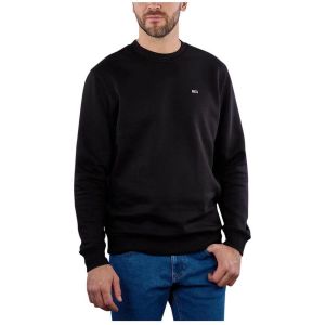 Tommy Jeans TJM REG S Flag Crew DM0DM20741 Sweat-Shirt &agrave; Enfiler, Black (Black), L Men's