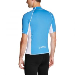 Cressi Rashguard - LW476704 Haut de combinaison UV (UPF) 50+ - Homme - Bleu (Blu/Bianco) - Taille: S/2 (48)
