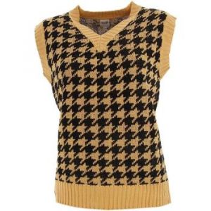 Pull sans manches Nell Pull sans m pied de poule camel lady Camel Taille : L
