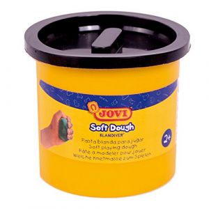 Jovi Pâte à Jouer Souple, Soft Dough BLANDIVER, Coffret de 5 Pots de 110g, Couleur Noir, Idéal pour s'initier au Monde du modelage (45010)