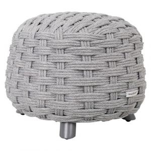 Hesperide Pouf de jardin tress&eacute; rond OBBAE - Graphite - Obbae