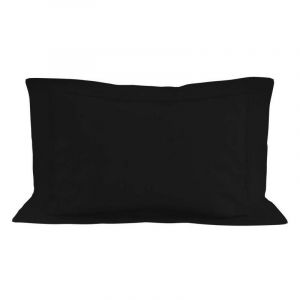 Soleil d'Ocre Taie d'oreiller, Coton, Noir, 50 x 70 cm