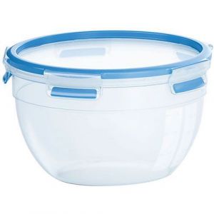 Image de Emsa Clip&Close Boîte alimentaire ronde 2,6 L, Conservation parfaite des aliments, Joint fraicheur 100 % étanche, Hygiénique, Sans odeur, Sans BPA, Fabriquée en Allemagne, Garantie 30 ans N1011400