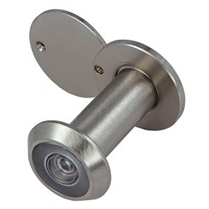 Amig - Judas de Porte Super Angulaire Mod. 3 | Vision Grande Angle | Installation Facile | Sécurité Renforcée | Chrome Mat, Ø 14 mm, Épaisseur 35-60 mm