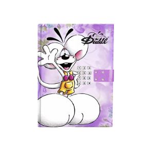 DIDDL - Journal Secret Digicode Diddl - Carnet Verrouillable à Code et Musique - Couverture Violette à Paillettes - Idéal Pour Confidences - Cadeau Fille - 3 Piles Incluses
