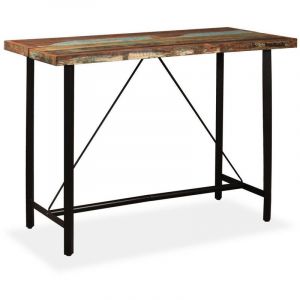 Table haute mange debout bar bistrot bois m if de récupération 150 x 70 x 107 cm 0902084