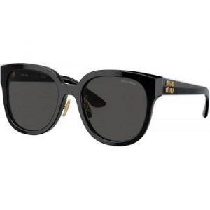 MIU MIU Femme MU 01ZS 1AB5S0 Lunettes de soleil Acétate Noir Gris Carré Normale