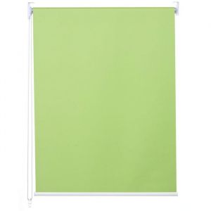 Décoshop26 Store enrouleur de fenêtre occultant protection solaire store à tirage latéral 90x230cm opaque vert clair 040004484
