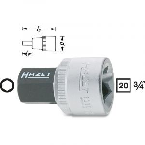 Hazet 1010-22 - Douille mâle Carré creux 20 mm (3/4") Taille: 22 Longueur totale: 56.5 mm