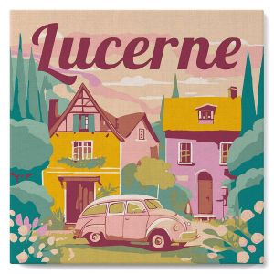 Mini peinture au numéro : Lucerne - toile tendue sur chassis