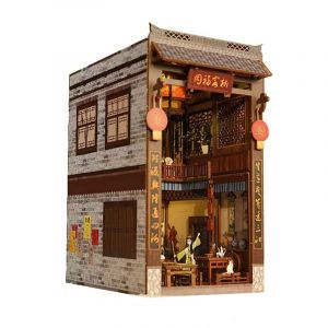 Dam Un r&ecirc;ve de jianghu. Book nook en bois, design 3d r&eacute;aliste avec de grands d&eacute;tails