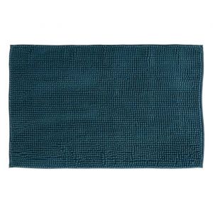 Tapis de Salle de bain Bleu chenille 50 x 80 cm
