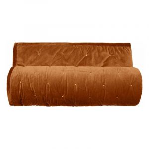 Vent du Sud Couvre lit velours matelass&eacute; surpiqu&eacute; 'Gipsy' toutes dimensions Gipsy Camel - 180 x 240 cm pour lit 1 place